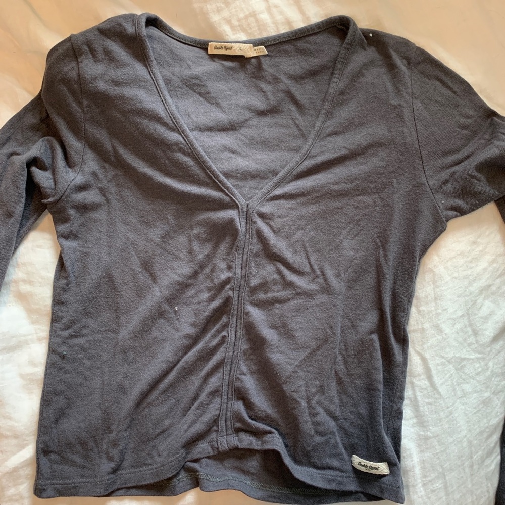 Double Agent 3/4 sleeve crop top